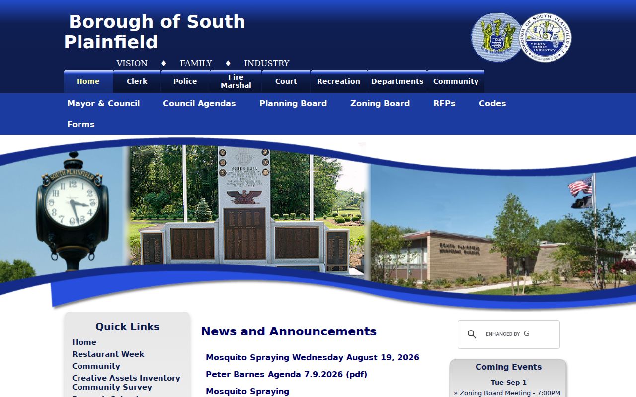 South Plainfield residents directory borough services and records hub