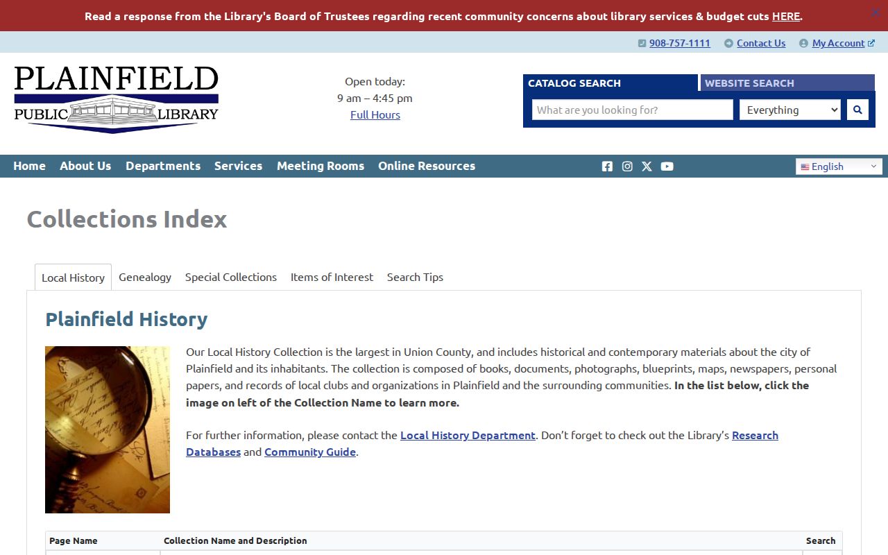 South Plainfield residents directory Plainfield Local History collections